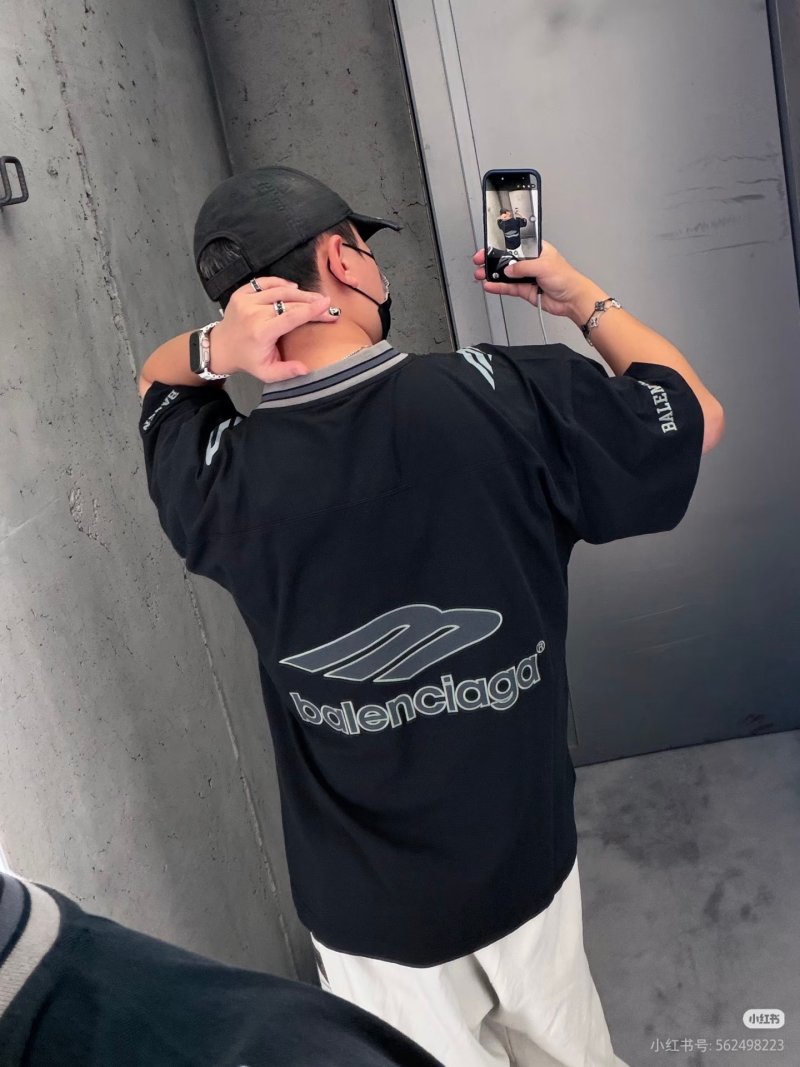 Balenciaga Black Logo Print Short Sleeve T-Shirt view