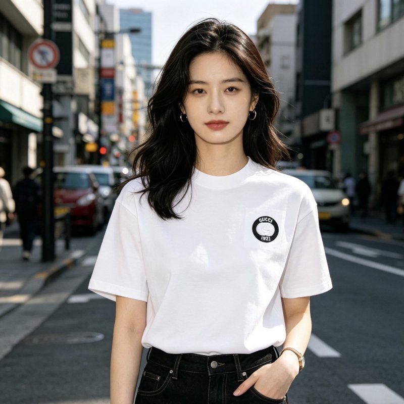 Gucci 1921 Logo Short Sleeve T-Shirt White view