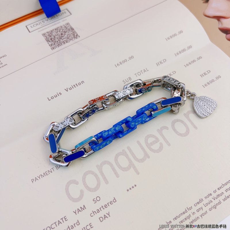 Louis Vuitton Paradise Chain Bracelet Blue Silver view