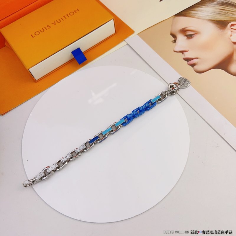 Louis Vuitton Paradise Chain Bracelet Blue Silver view