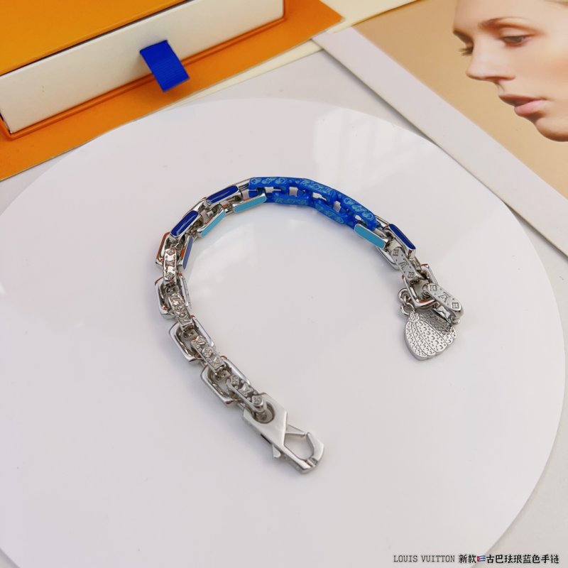 Louis Vuitton Paradise Chain Bracelet Blue Silver view