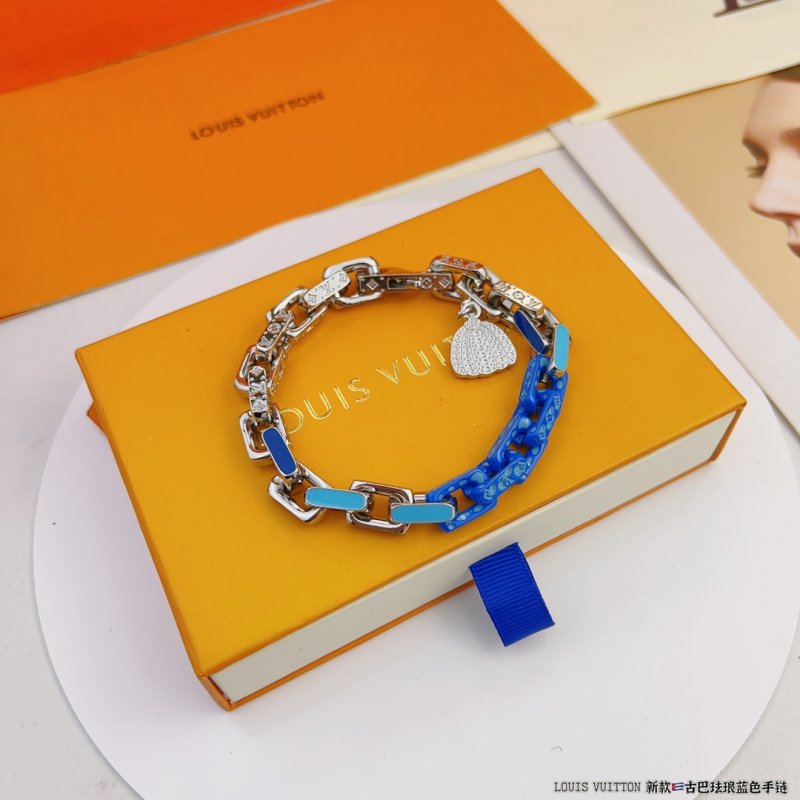 Louis Vuitton Paradise Chain Bracelet Blue Silver view