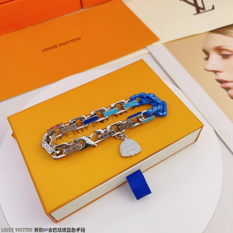Louis Vuitton Paradise Chain Bracelet Blue Silver view