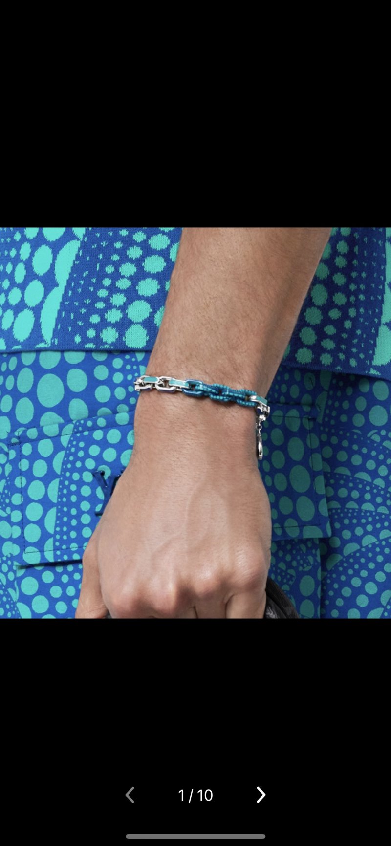 Louis Vuitton Paradise Chain Bracelet Blue Silver view