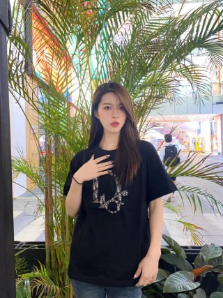Dior Logo Embellished Black T-Shirt view 3