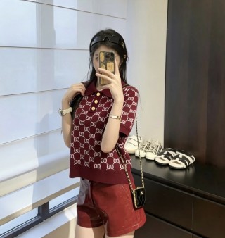 Gucci GG Monogram Burgundy Short Sleeve T-Shirt view 2