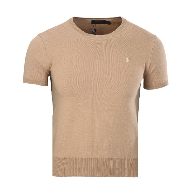 Minimalist Beige Short Sleeve T-Shirt view