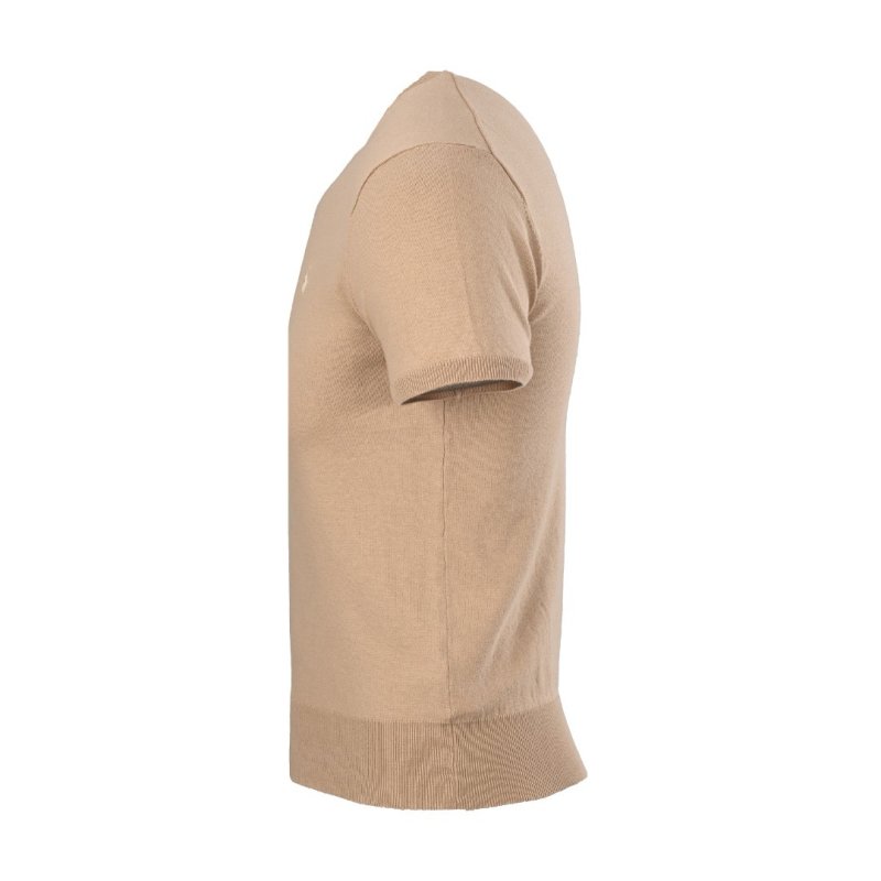 Minimalist Beige Short Sleeve T-Shirt view