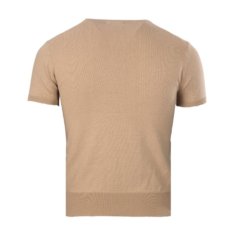 Minimalist Beige Short Sleeve T-Shirt view
