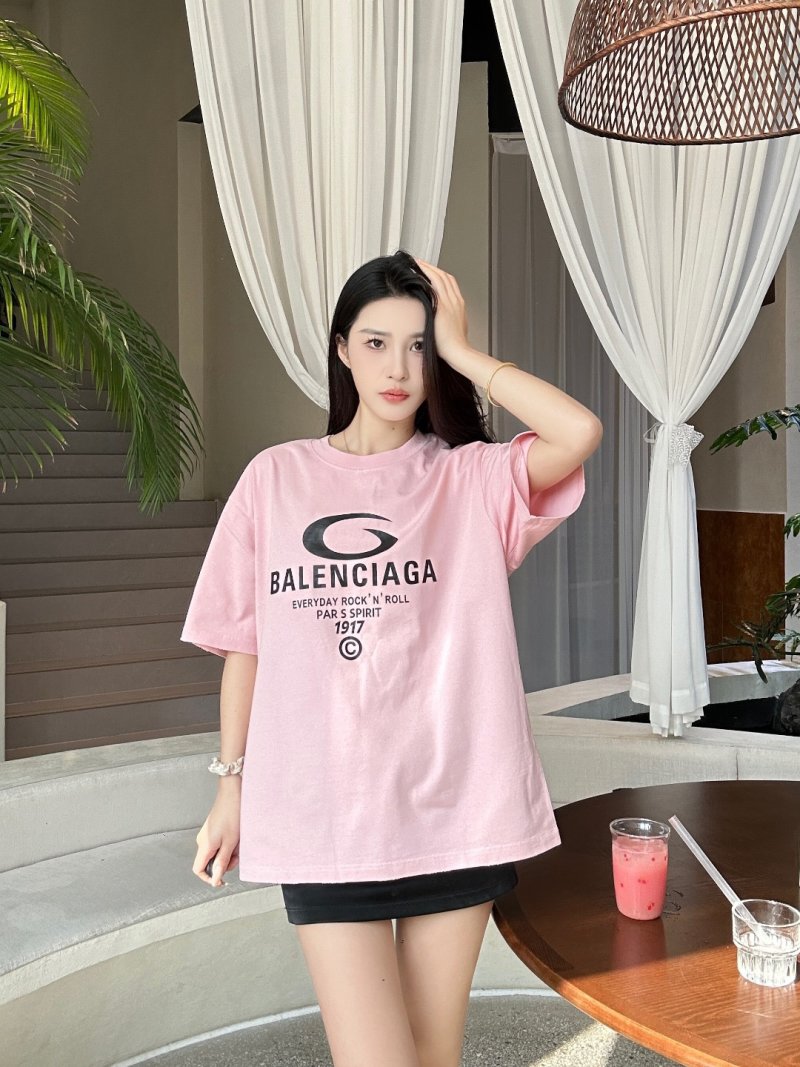 Balenciaga Everyday Rock n Roll Pink T-Shirt