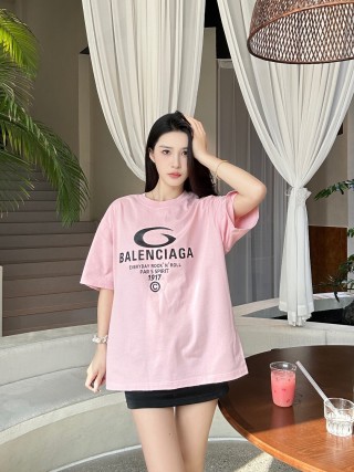Balenciaga Everyday Rock n Roll Pink T-Shirt