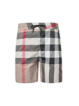 Burberry Check Shorts Black White Red view 3
