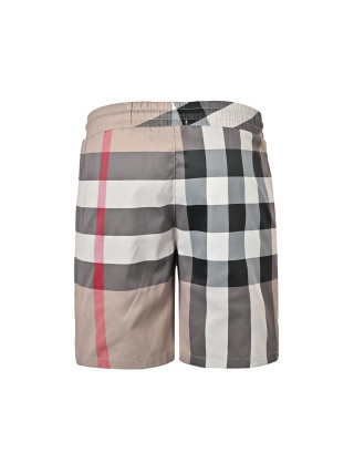 Burberry Check Shorts Black White Red view 4