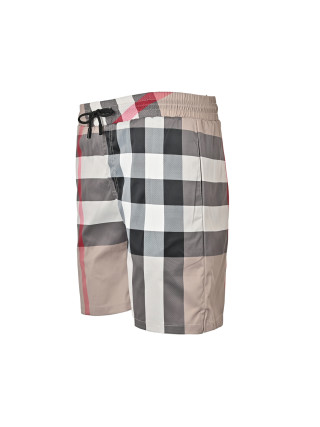 Burberry Check Shorts Black White Red view 5
