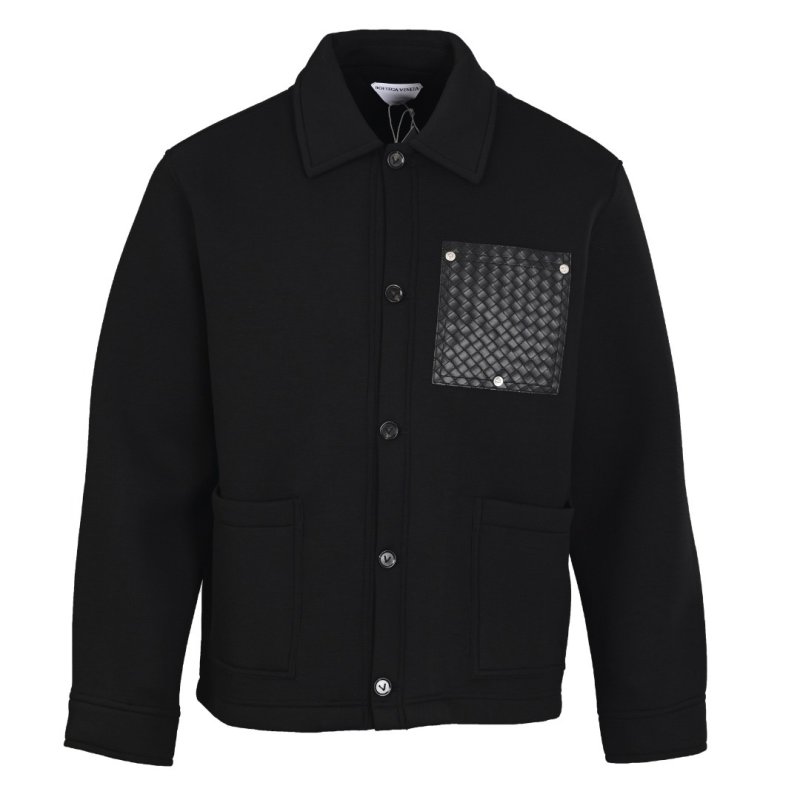 Stone Island Charcoal Grey Overshirt Jacket with Woven Pocket view