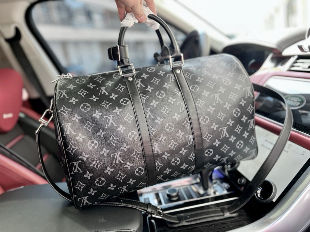 Louis Vuitton Keepall 45 Monogram Canvas Travel Bag Black view