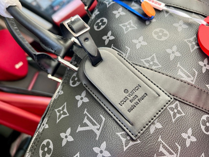Louis Vuitton Keepall 45 Monogram Canvas Travel Bag Black view 5