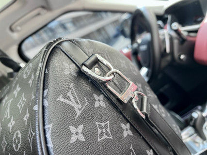 Louis Vuitton Keepall 45 Monogram Canvas Travel Bag Black view 8