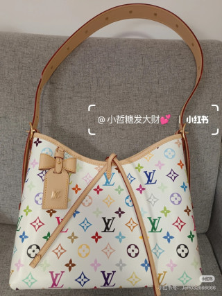 Louis Vuitton Multicolore Monogram Carryall Shoulder Bag - Cream view 2