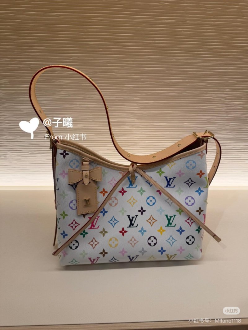 Louis Vuitton Multicolore Monogram Carryall Shoulder Bag - Cream view
