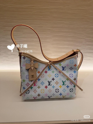 Louis Vuitton Multicolore Monogram Carryall Shoulder Bag - Cream view 4