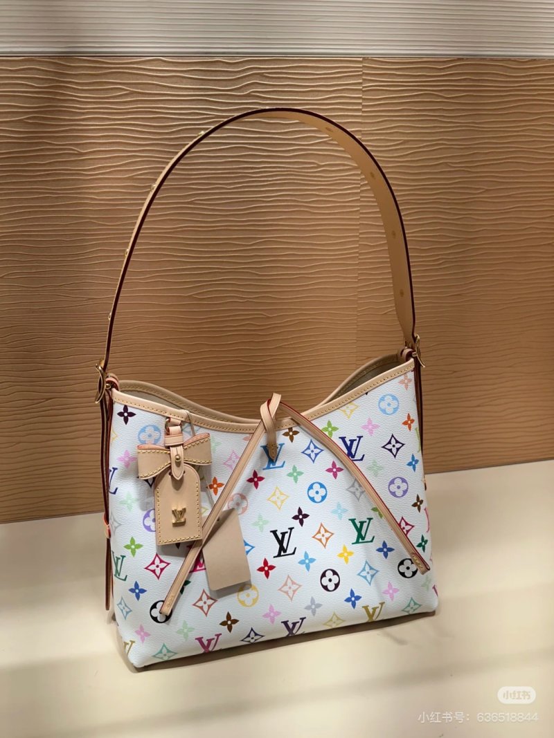 Louis Vuitton Multicolore Monogram Carryall Shoulder Bag - Cream view