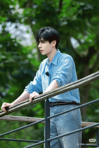 Blue Striped Casual Button-Up Shirt