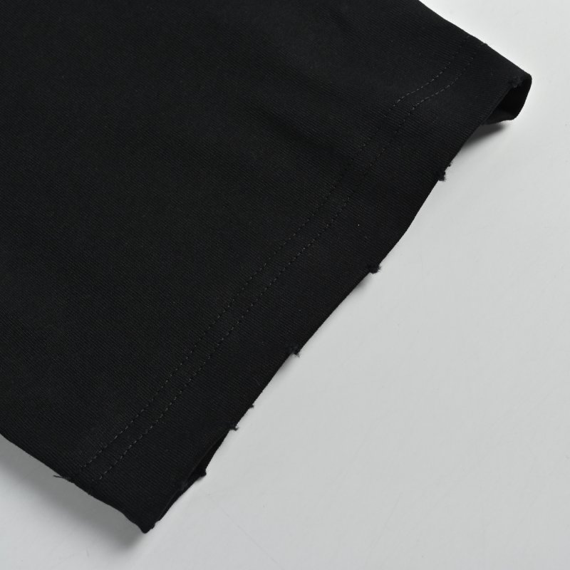 Balenciaga BB Logo Red Embroidered Black T-Shirt view