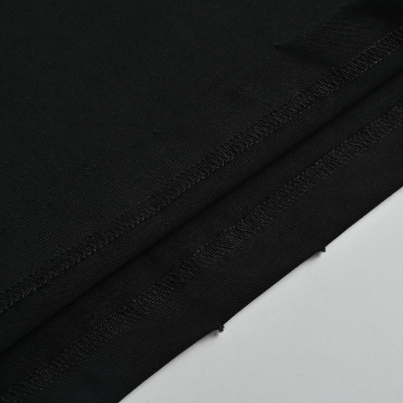 Balenciaga BB Logo Red Embroidered Black T-Shirt view