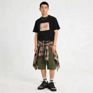 Dolce & Gabbana Tan Patch Logo Black T-Shirt view 2