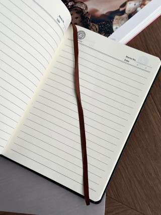 Versace Medusa Gold Foil Black Leather Notebook view 8