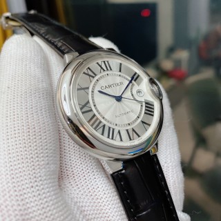 Cartier Ballon Bleu 42mm Automatic Watch Silver view 3