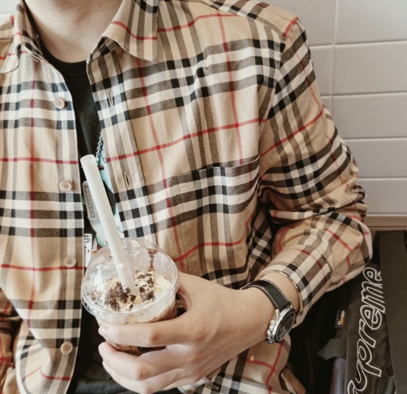 Burberry Vintage Check Long-Sleeve Shirt Beige