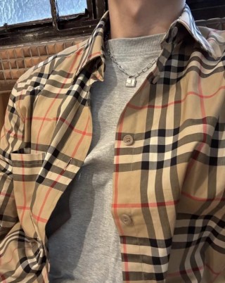 Burberry Vintage Check Long-Sleeve Shirt Beige view 5