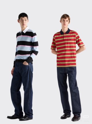 Red Black Striped Short Sleeve T-Shirt view 2