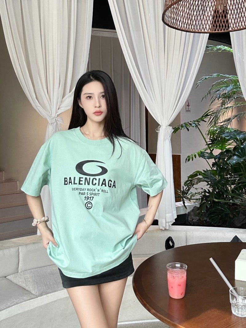 Balenciaga Everyday Rock N Roll Mint Green T-Shirt view
