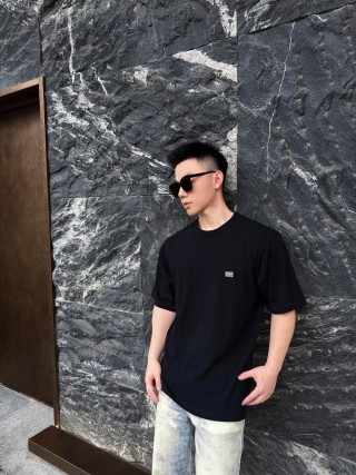 Black Newspaper Print T-Shirt with Small Badge view 5