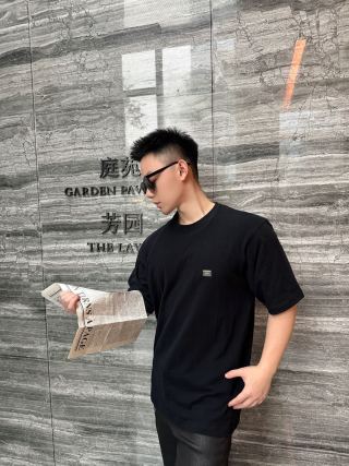 Black Newspaper Print T-Shirt with Small Badge view 6