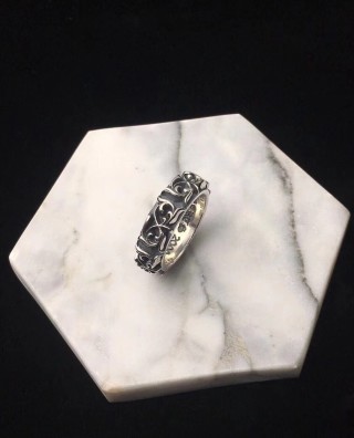 Chrome Hearts Vine Eternal Heart Silver Ring view 7