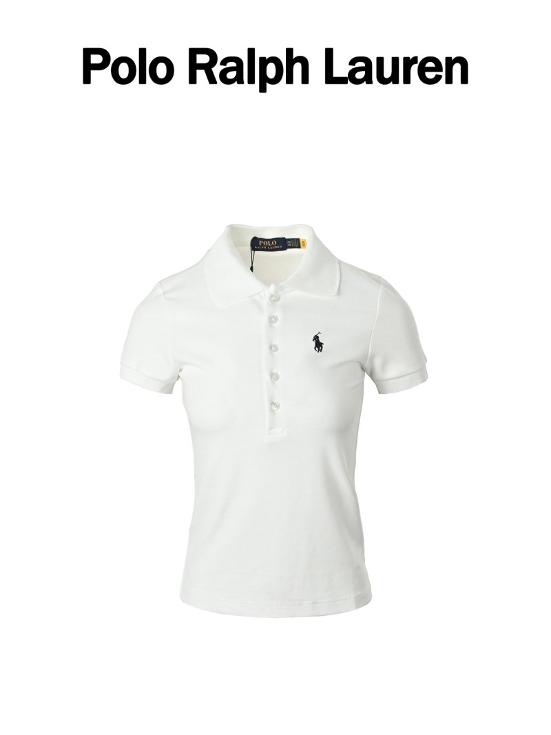 Ralph Lauren Women's White Short-Sleeve Polo Shirt view
