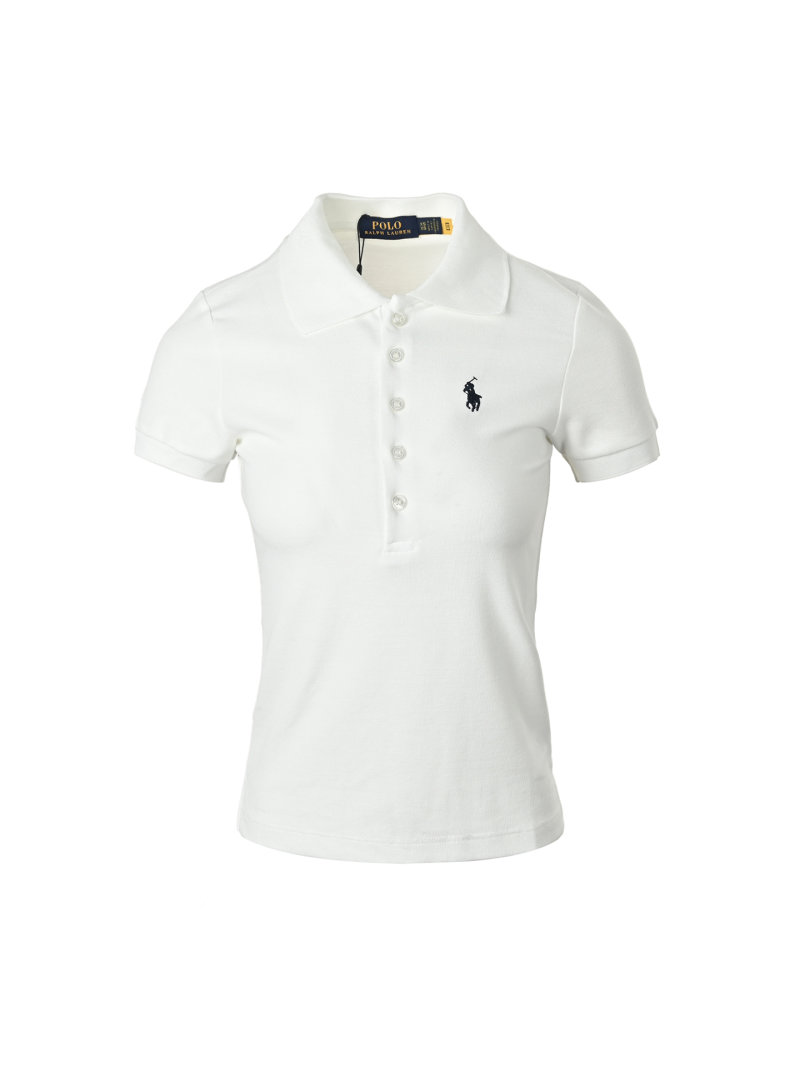 Ralph Lauren Women's White Short-Sleeve Polo Shirt view