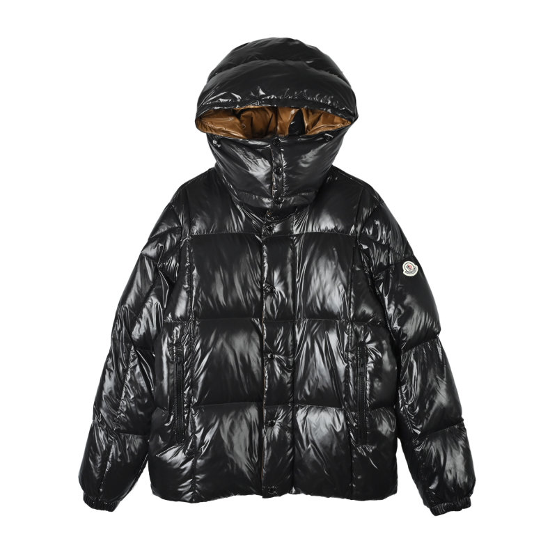 Black & Tan Reversible Down Puffer Jacket view