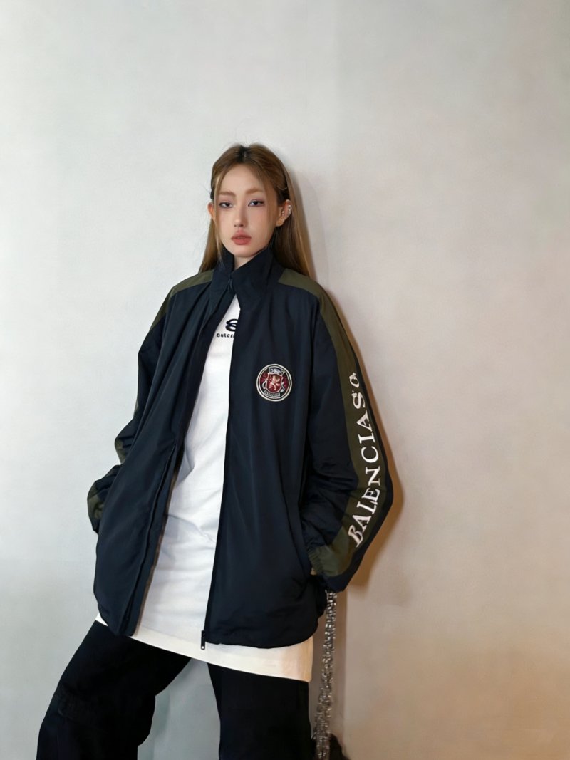 Balenciaga Oversized Track Jacket Black Olive
