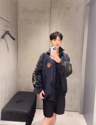 Balenciaga Oversized Track Jacket Black Olive view 2