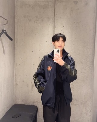 Balenciaga Oversized Track Jacket Black Olive view 4