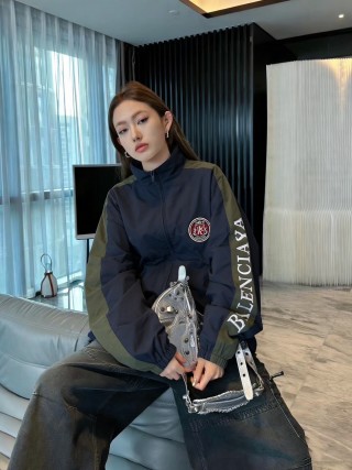 Balenciaga Oversized Track Jacket Black Olive view 8