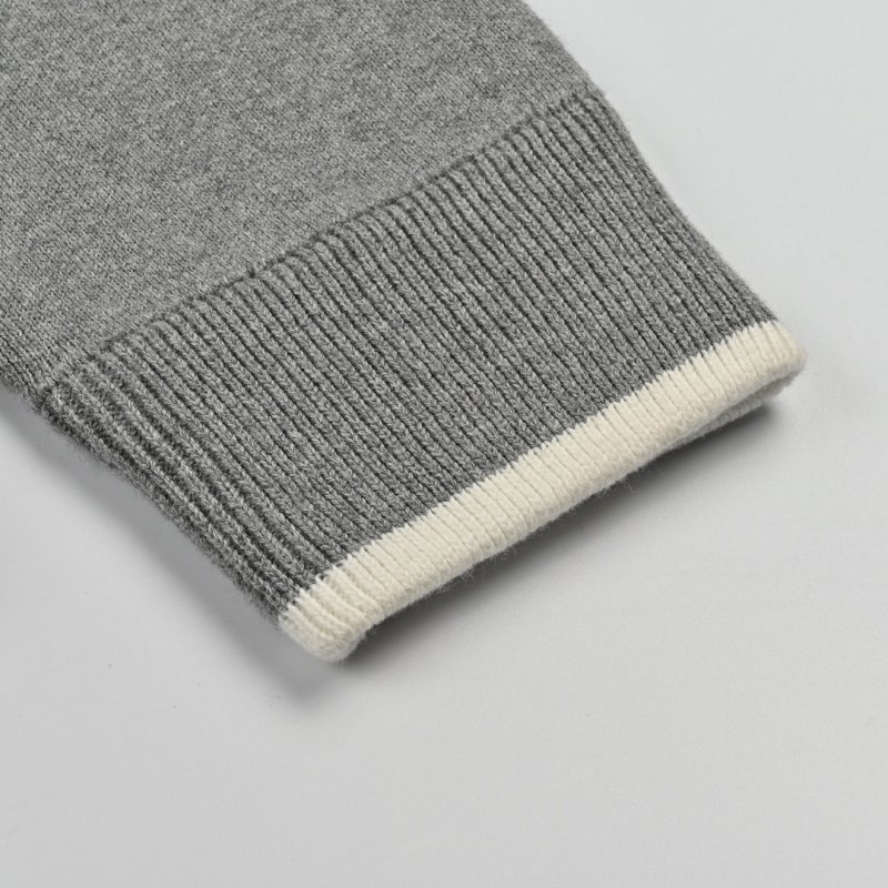 Thom Browne Grey Anchor Cardigan Sweater view