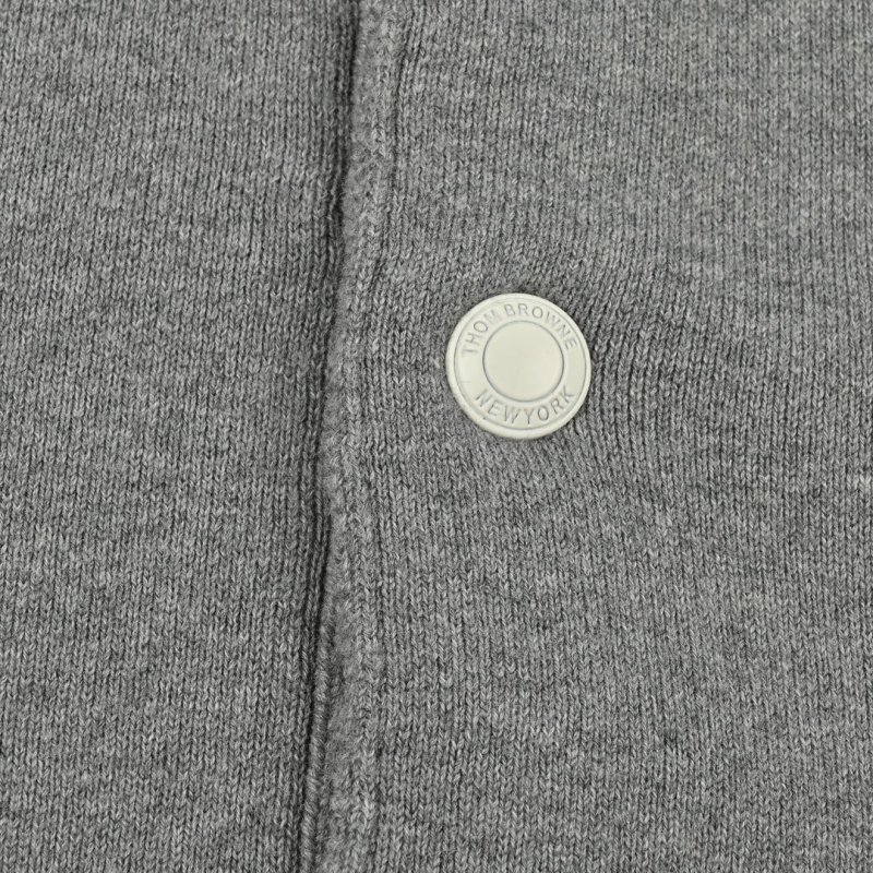 Thom Browne Grey Anchor Cardigan Sweater view