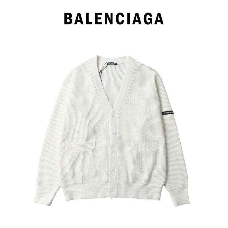 Balenciaga Cream Wool Blend Oversized Cardigan view