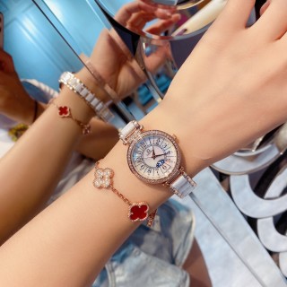 Omega Seamaster Mother-of-Pearl Diamond Bezel Rose Gold Watch